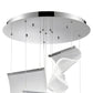 Finesse Decor Acrylic Lace 22" Chrome Finish 5-Light LED Chandelier
