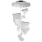 Finesse Decor Acrylic Lace 22" Chrome Finish 5-Light LED Chandelier