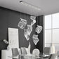 Finesse Decor Acrylic Lace 8" Chrome Finish 6-Light LED Chandelier
