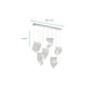 Finesse Decor Acrylic Lace 8" Chrome Finish 6-Light LED Chandelier