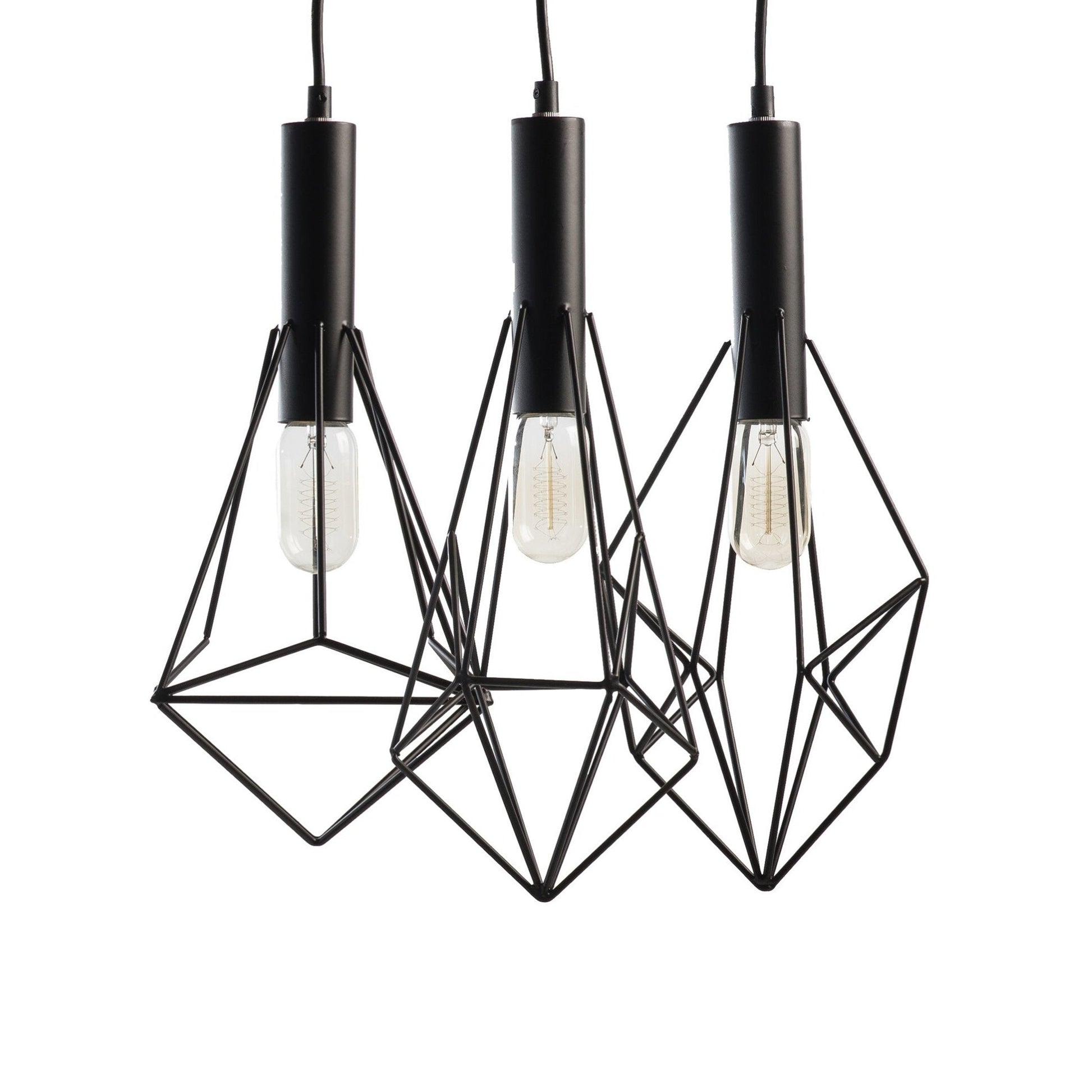 Finesse Decor Adele Matte Black Finish 3-Light Chandelier