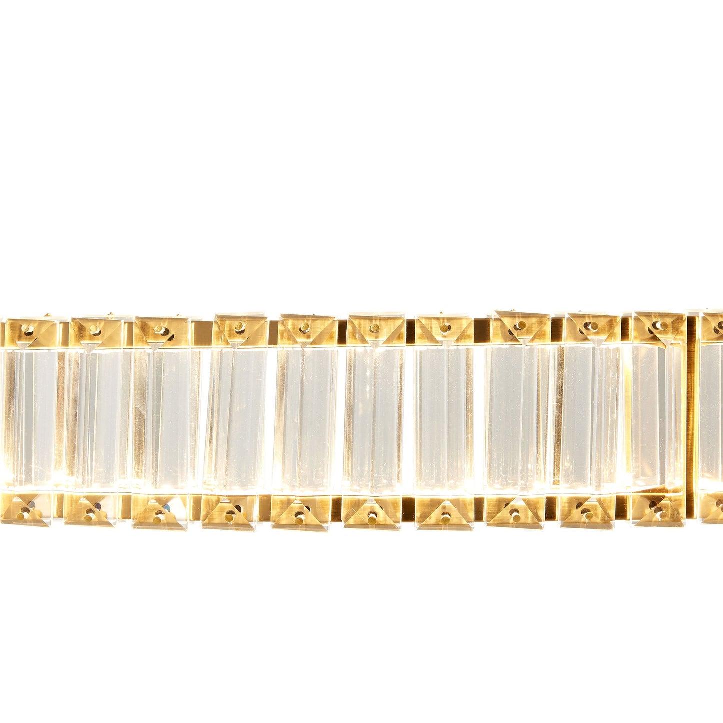 Finesse Decor Alexandria Brushed Gold Finish 1-Light LED Chandelier