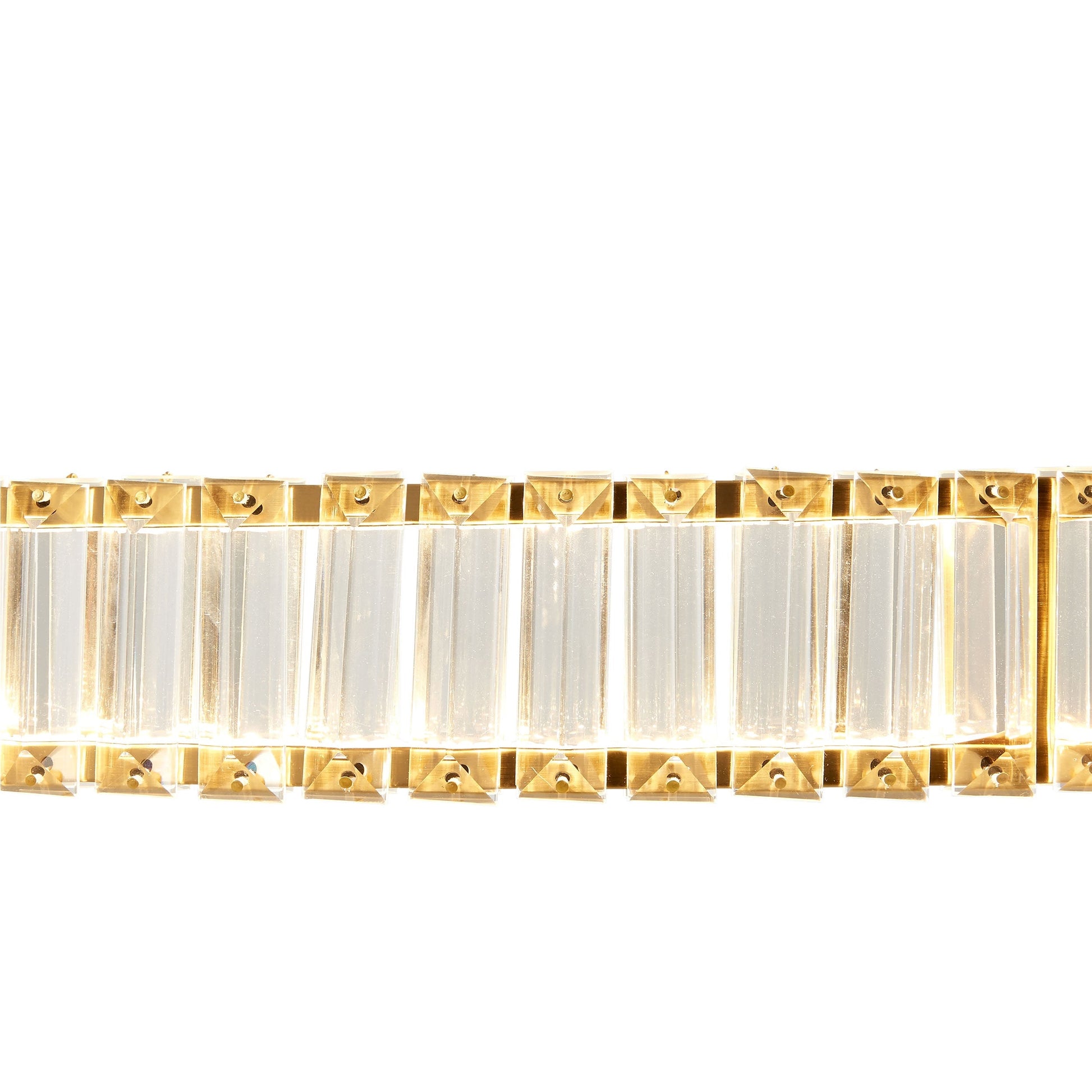Finesse Decor Alexandria Brushed Gold Finish 1-Light LED Chandelier