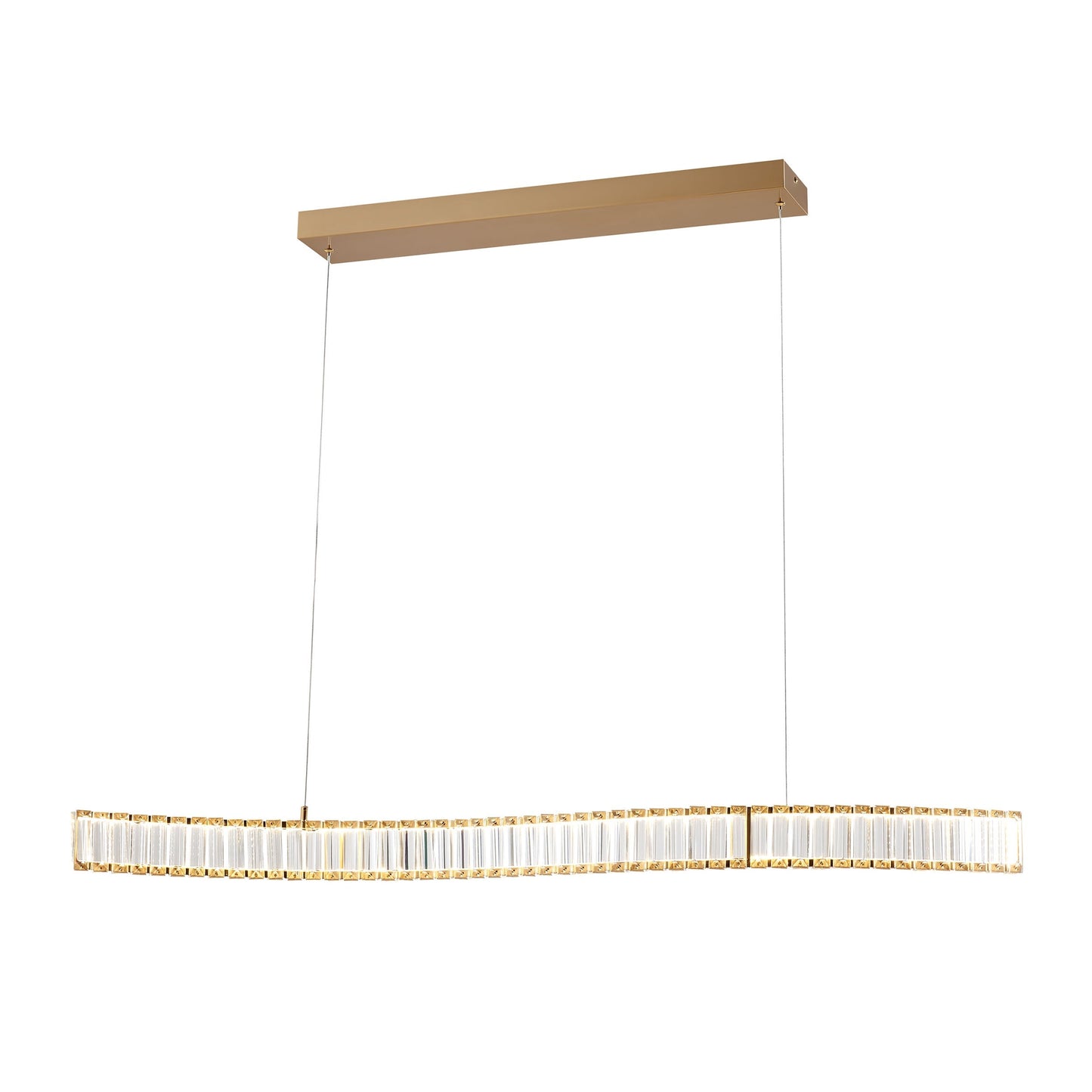 Finesse Decor Alexandria Brushed Gold Finish 1-Light LED Chandelier