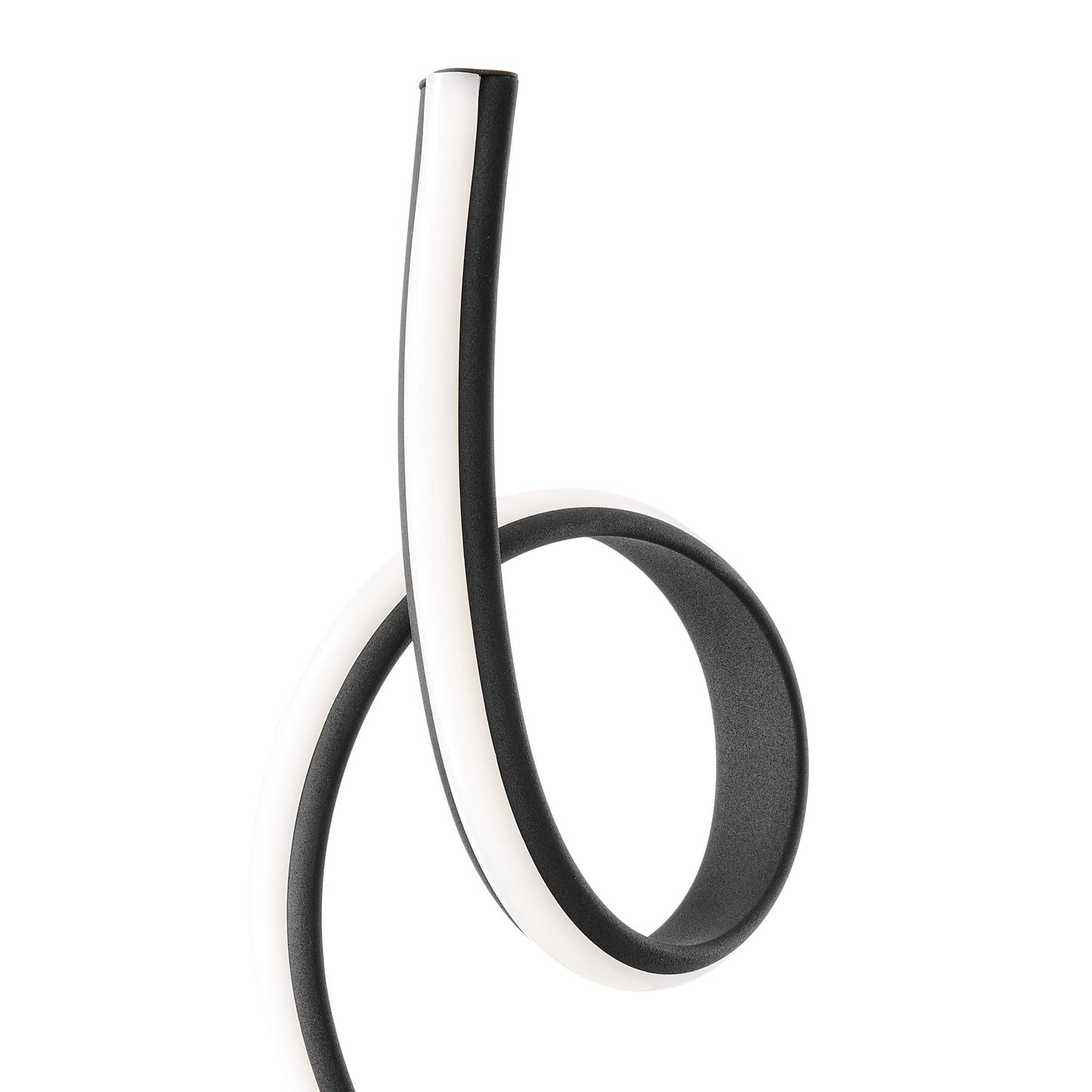 Finesse Decor Amsterdam 8" W x 26" H Black Finish 1-Light LED Strip Table Lamp With Touch Dimmer