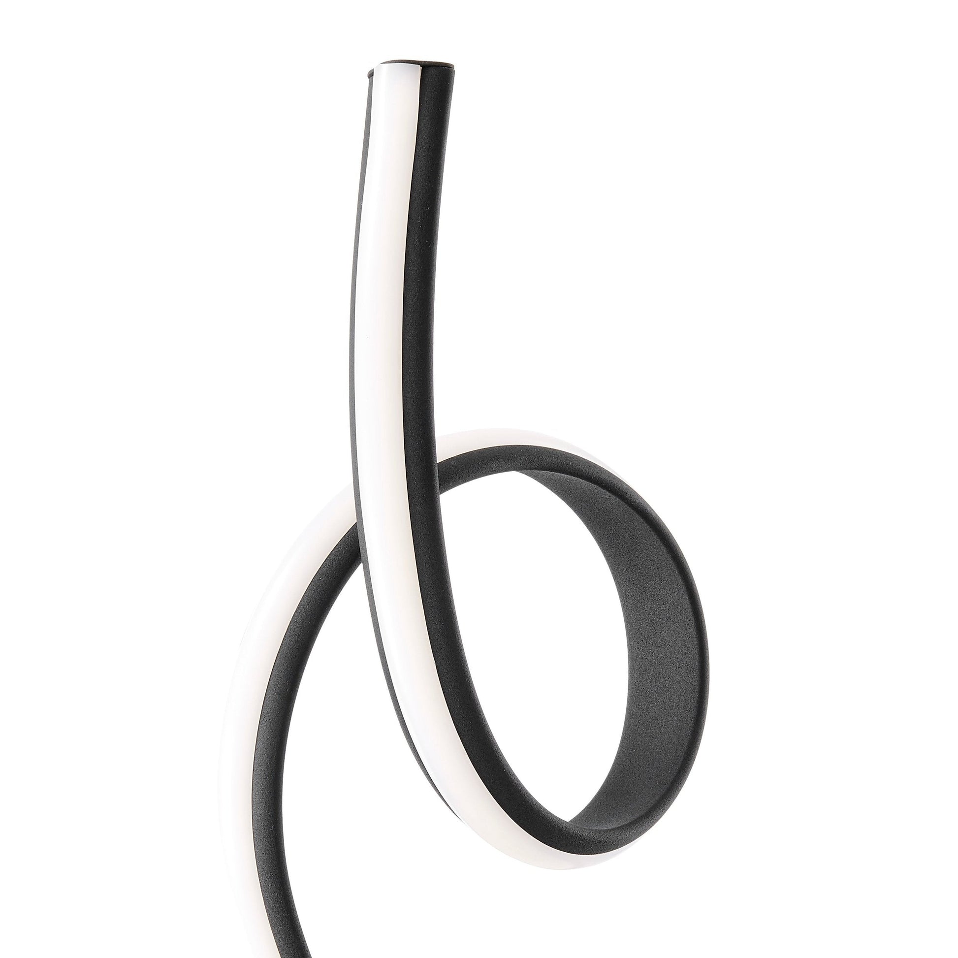 Finesse Decor Amsterdam 8" W x 26" H Black Finish 1-Light LED Strip Table Lamp With Touch Dimmer