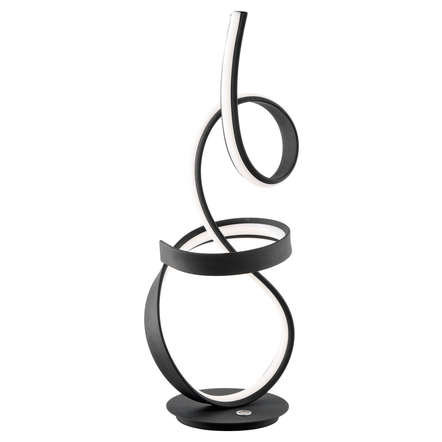 Finesse Decor Amsterdam 8" W x 26" H Black Finish 1-Light LED Strip Table Lamp With Touch Dimmer