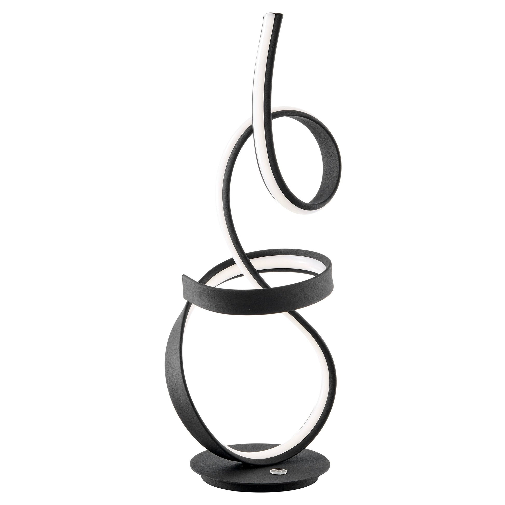 Finesse Decor Amsterdam 8" W x 26" H Black Finish 1-Light LED Strip Table Lamp With Touch Dimmer