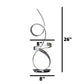 Finesse Decor Amsterdam 8" W x 26" H Chrome Finish 1-Light LED Strip Table Lamp With Touch Dimmer