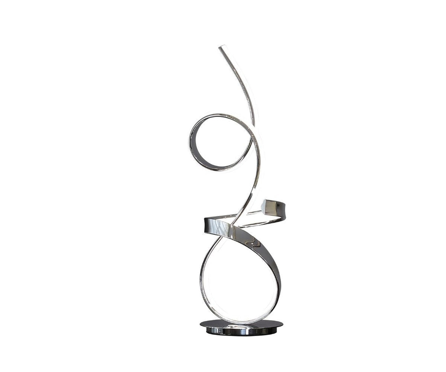 Finesse Decor Amsterdam 8" W x 26" H Chrome Finish 1-Light LED Strip Table Lamp With Touch Dimmer
