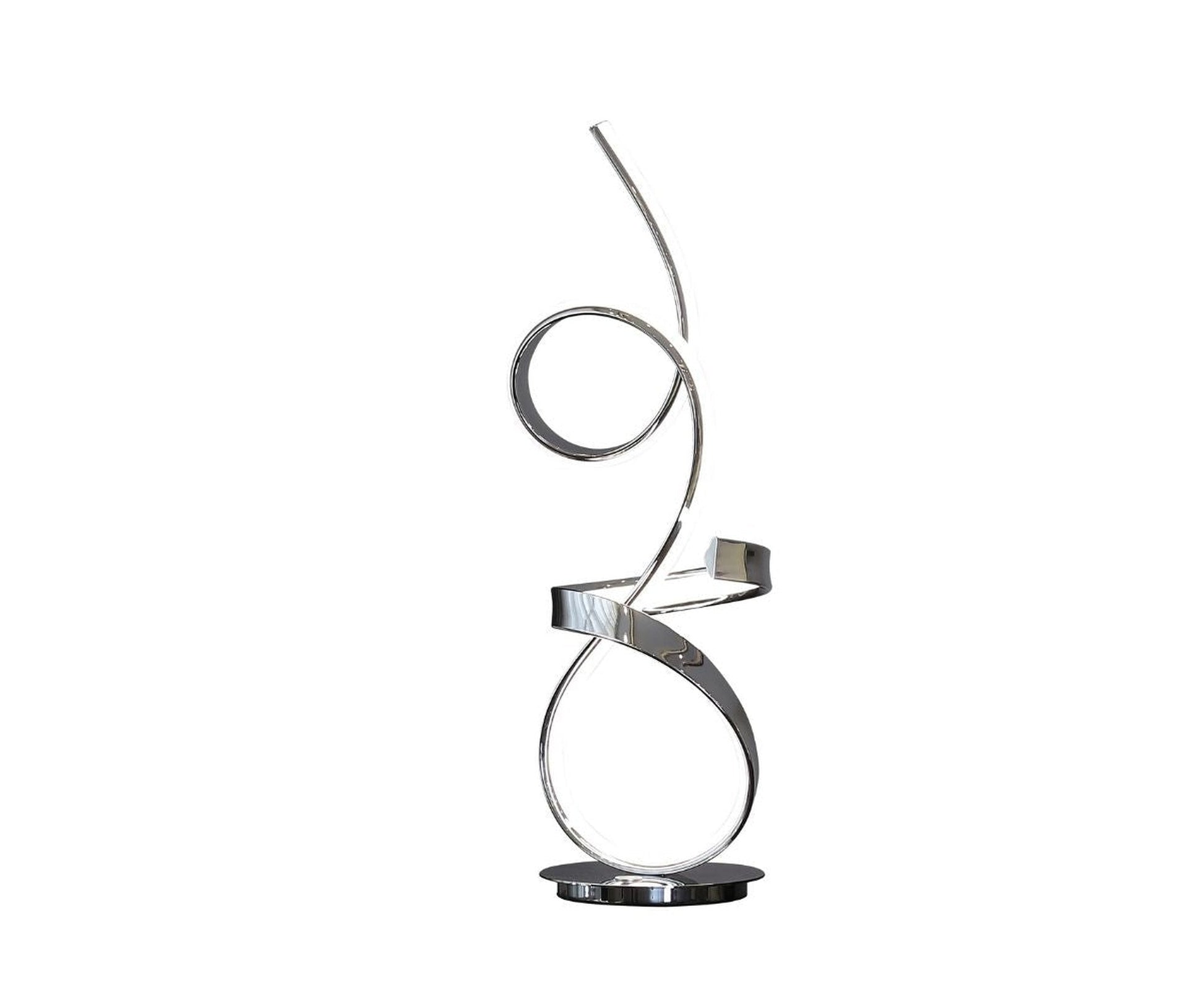 Finesse Decor Amsterdam 8" W x 26" H Chrome Finish 1-Light LED Strip Table Lamp With Touch Dimmer
