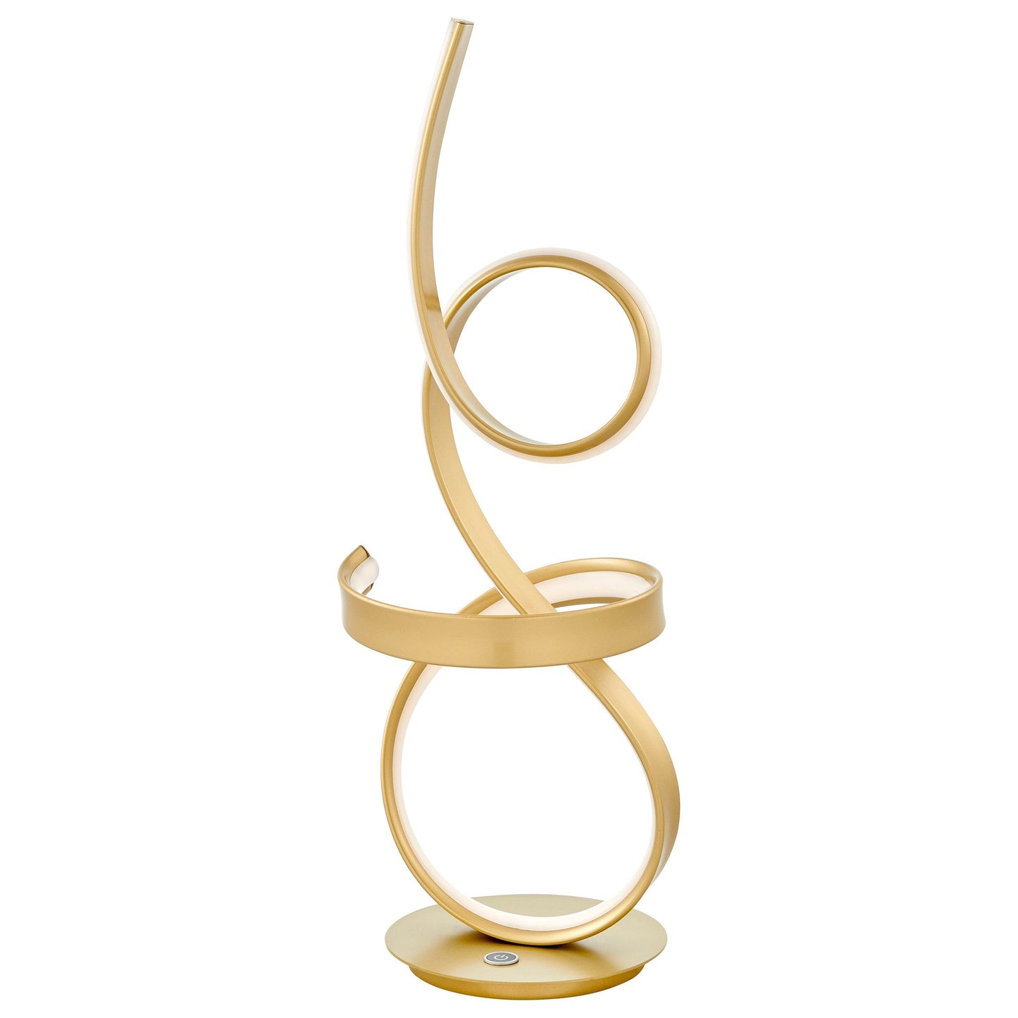 Finesse Decor Amsterdam 8" W x 26" H Gold Finish 1-Light LED Strip Table Lamp With Touch Dimmer