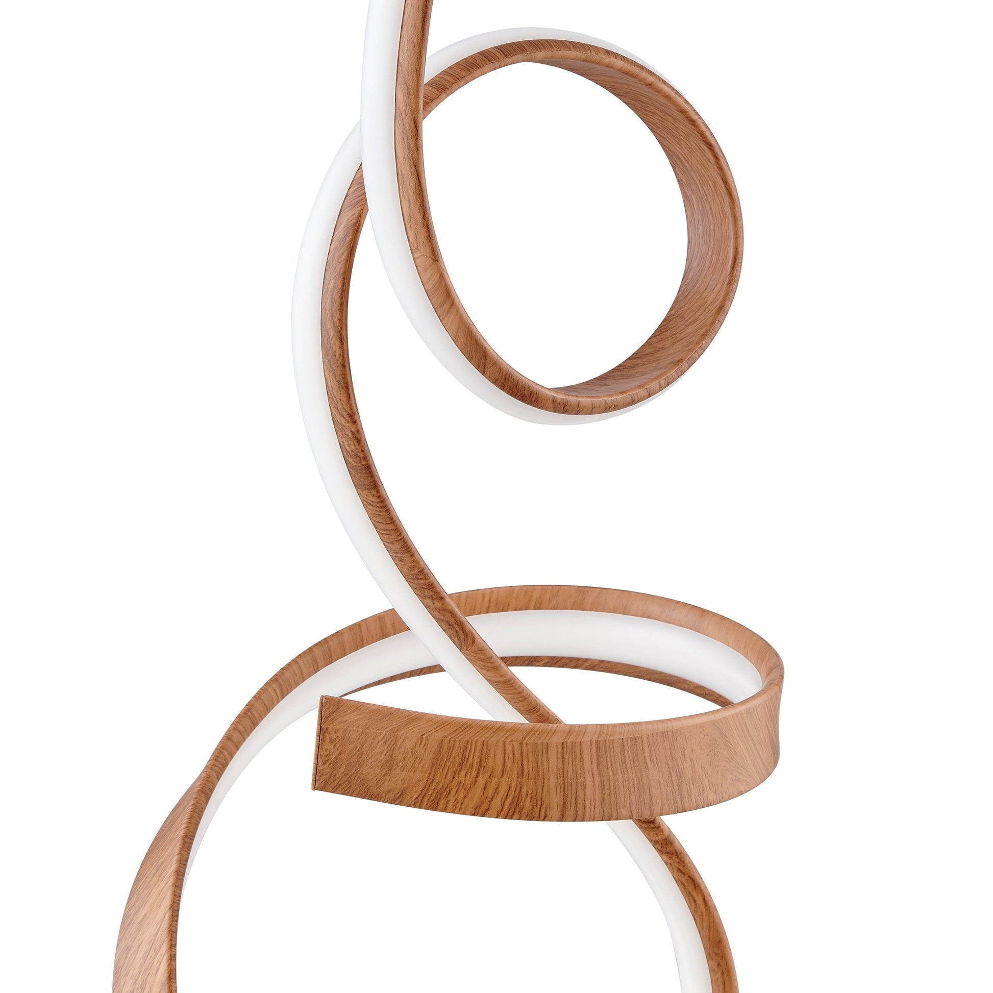 Finesse Decor Amsterdam 8" W x 26" H Light Wood Brown Finish 1-Light LED Strip Table Lamp With Touch Dimmer