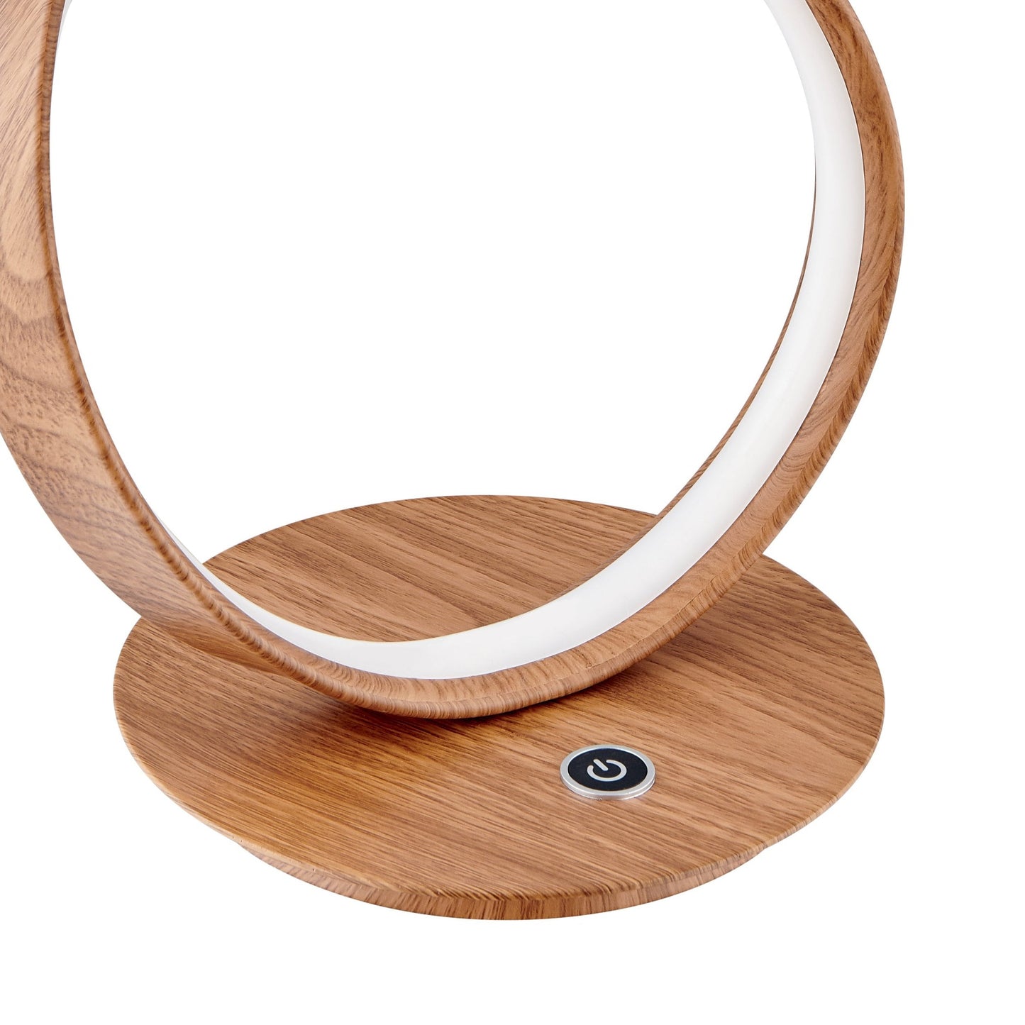 Finesse Decor Amsterdam 8" W x 26" H Light Wood Brown Finish 1-Light LED Strip Table Lamp With Touch Dimmer