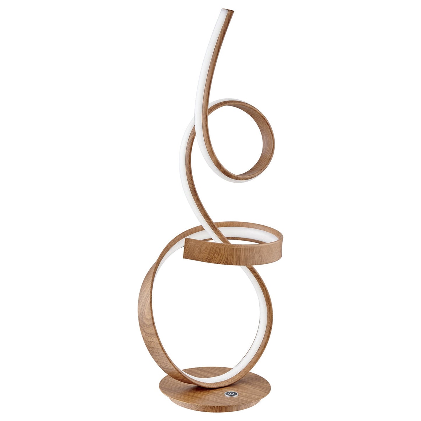 Finesse Decor Amsterdam 8" W x 26" H Light Wood Brown Finish 1-Light LED Strip Table Lamp With Touch Dimmer