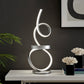Finesse Decor Amsterdam 8" W x 26" H Silver Finish 1-Light LED Strip Table Lamp With Touch Dimmer
