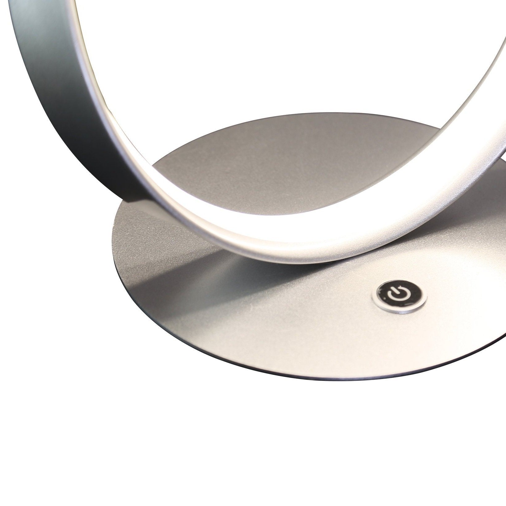 Finesse Decor Amsterdam 8" W x 26" H Silver Finish 1-Light LED Strip Table Lamp With Touch Dimmer