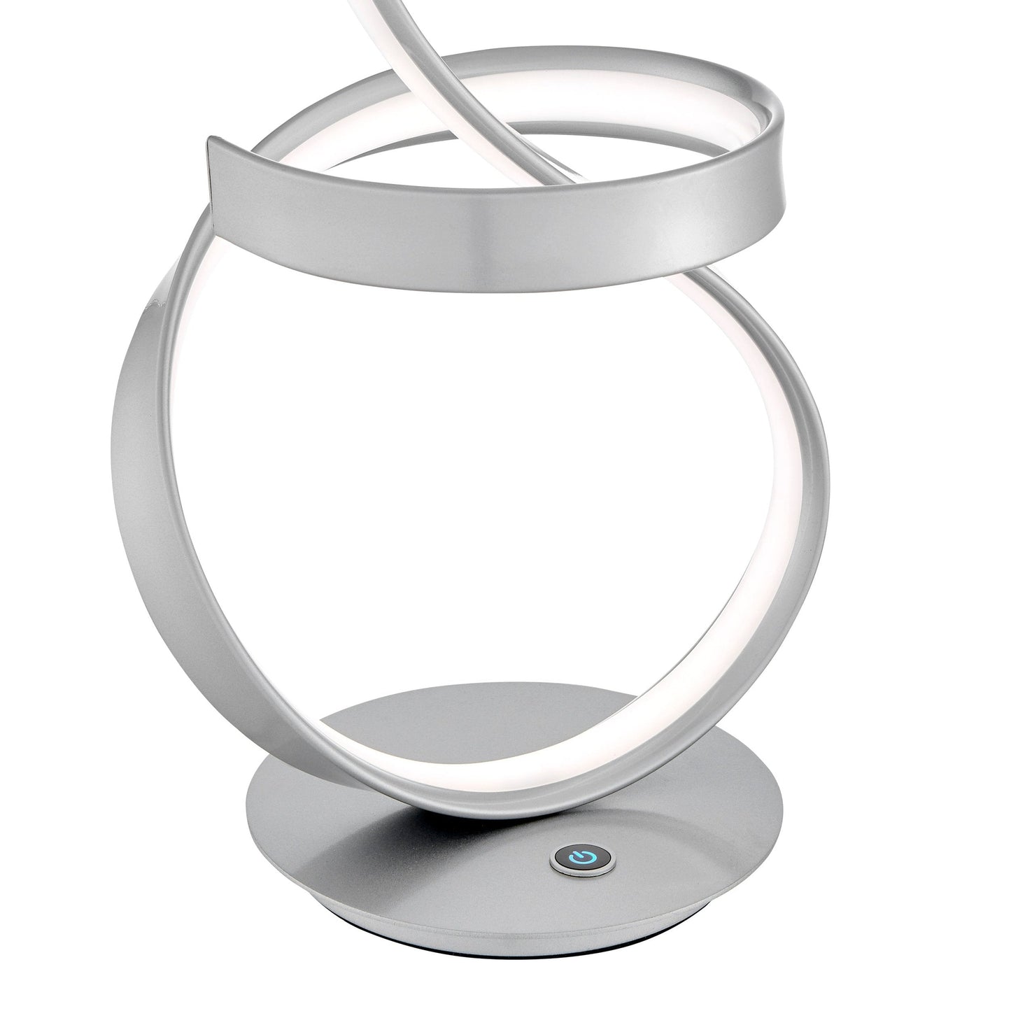 Finesse Decor Amsterdam 8" W x 26" H Silver Finish 1-Light LED Strip Table Lamp With Touch Dimmer