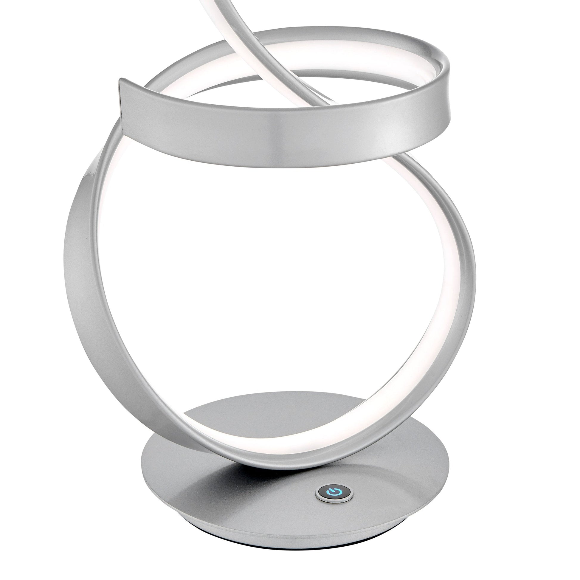Finesse Decor Amsterdam 8" W x 26" H Silver Finish 1-Light LED Strip Table Lamp With Touch Dimmer
