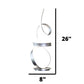 Finesse Decor Amsterdam 8" W x 26" H Silver Finish 1-Light LED Strip Table Lamp With Touch Dimmer