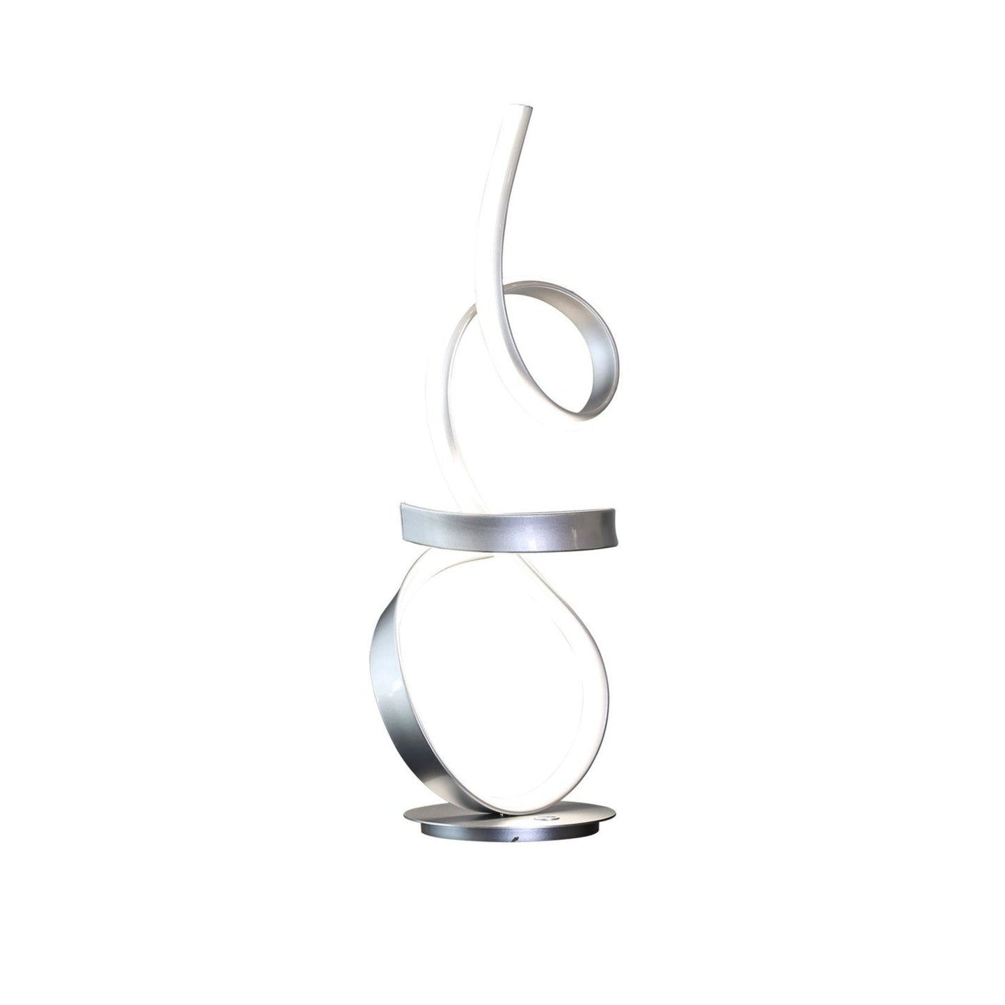 Finesse Decor Amsterdam 8" W x 26" H Silver Finish 1-Light LED Strip Table Lamp With Touch Dimmer