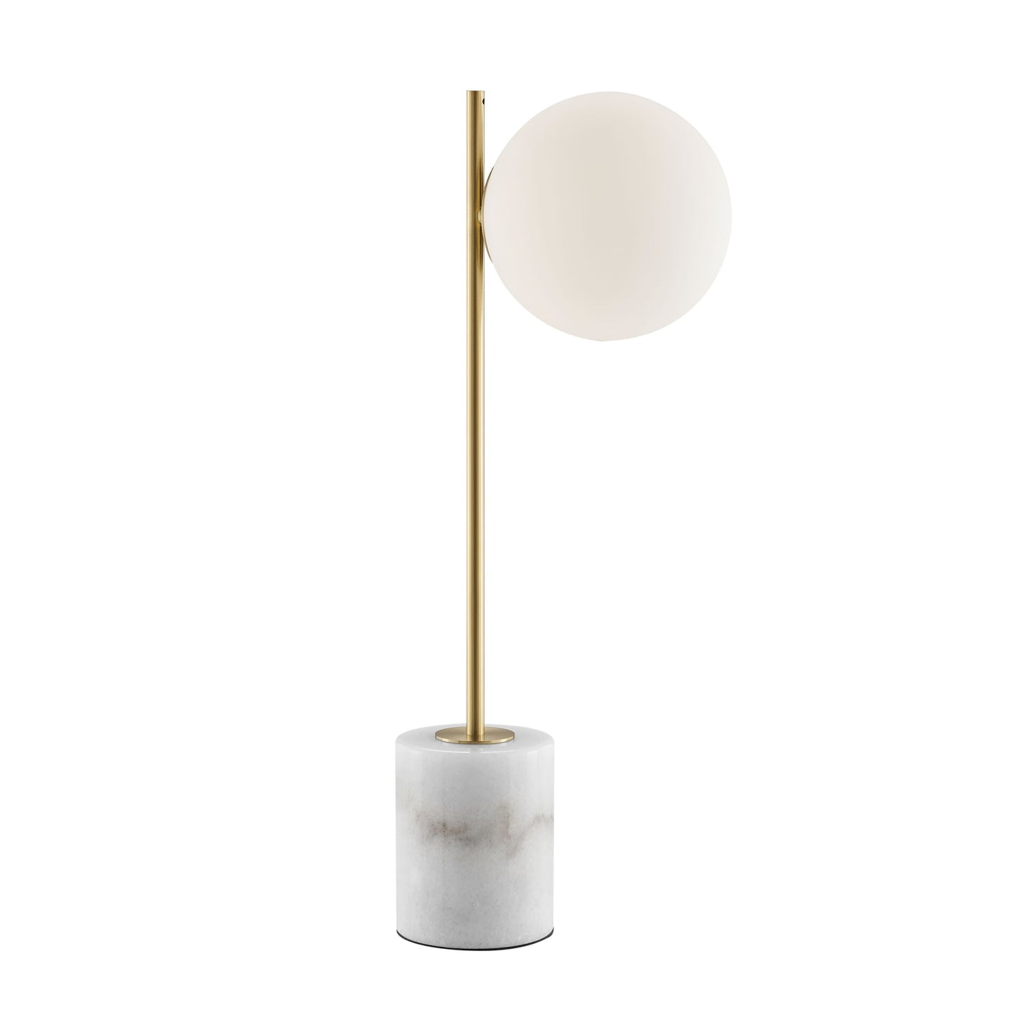 Finesse Decor Anechdoche 4" W x 21" H Gold and White Finish 1-Light LED Table Lamp