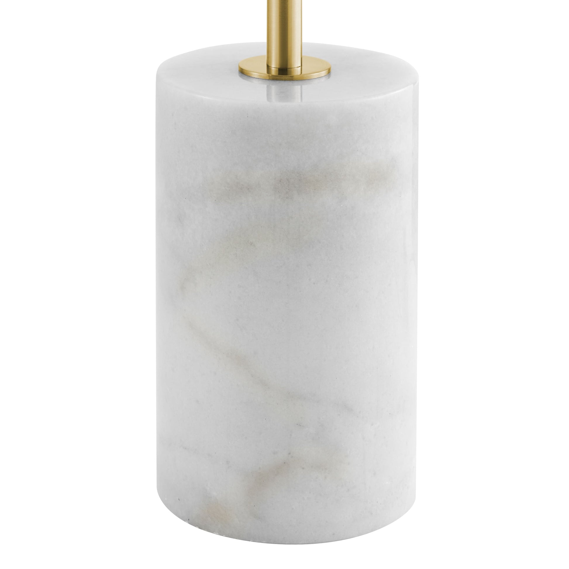 Finesse Decor Anechdoche 65" Gold and White 2-Light Floor Lamp With Frosted Glass Globe Shade