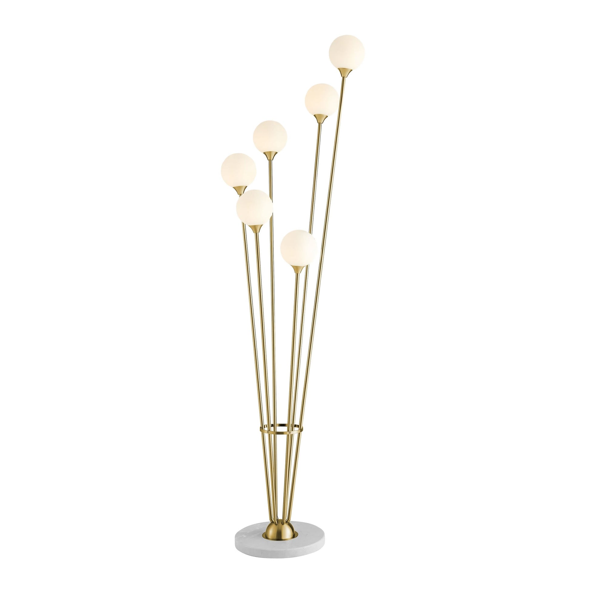 Finesse Decor Anechdoche 66" Gold Finish 6-Light Floor Lamp