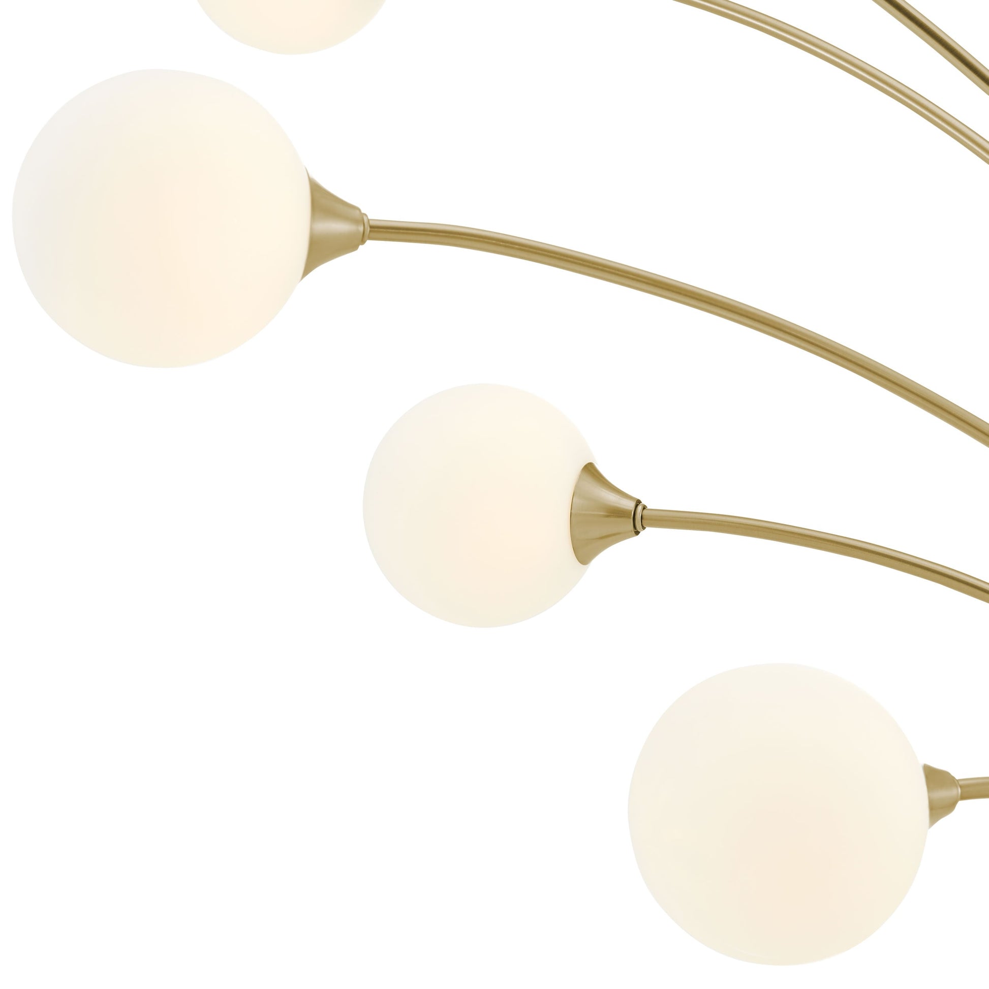 Finesse Decor Anechdoche 72" Gold and White Finish 5-Light Floor Lamp