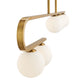 Finesse Decor Anechdoche Gold and White Finish 5-Light Chandelier