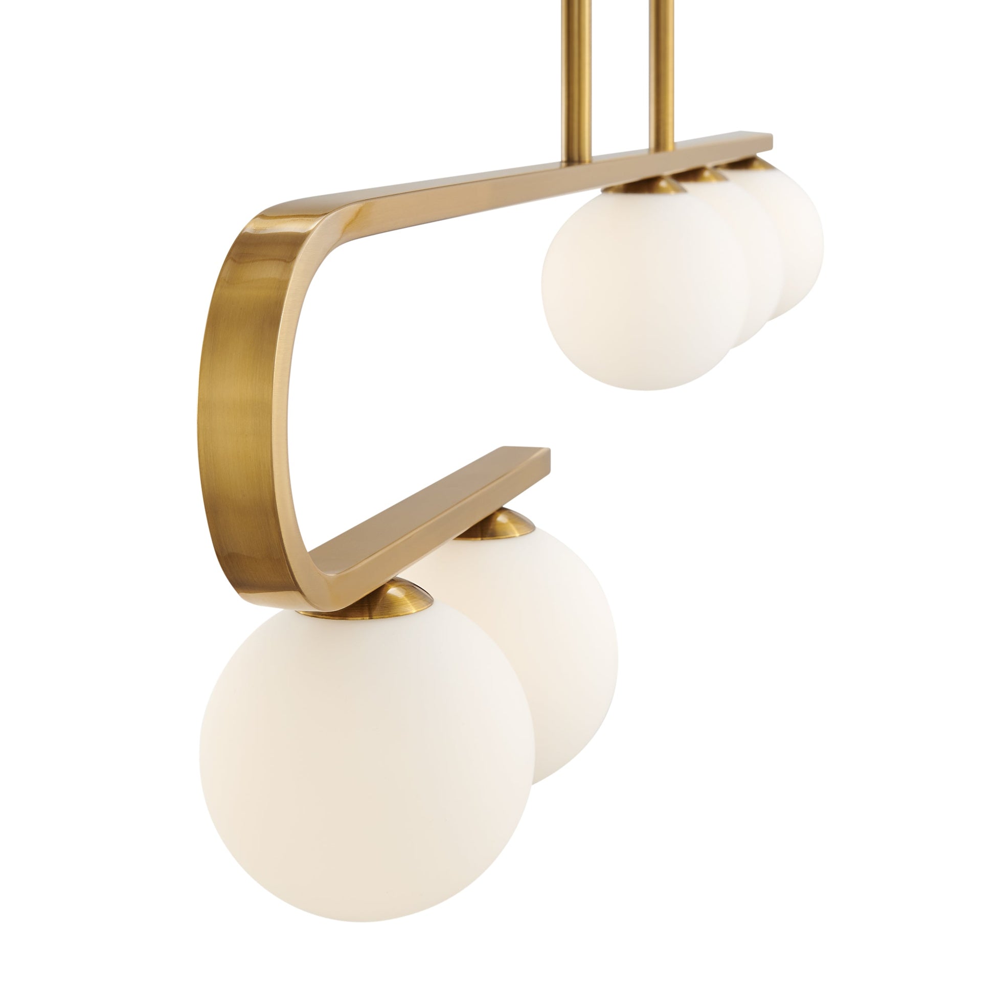 Finesse Decor Anechdoche Gold and White Finish 5-Light Chandelier