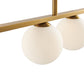 Finesse Decor Anechdoche Gold and White Finish 5-Light Chandelier