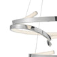 Finesse Decor Beijing 23" Chrome Finish 5-Light LED Two Tier Chandelier