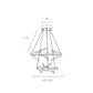 Finesse Decor Beijing 23" Chrome Finish 5-Light LED Two Tier Chandelier