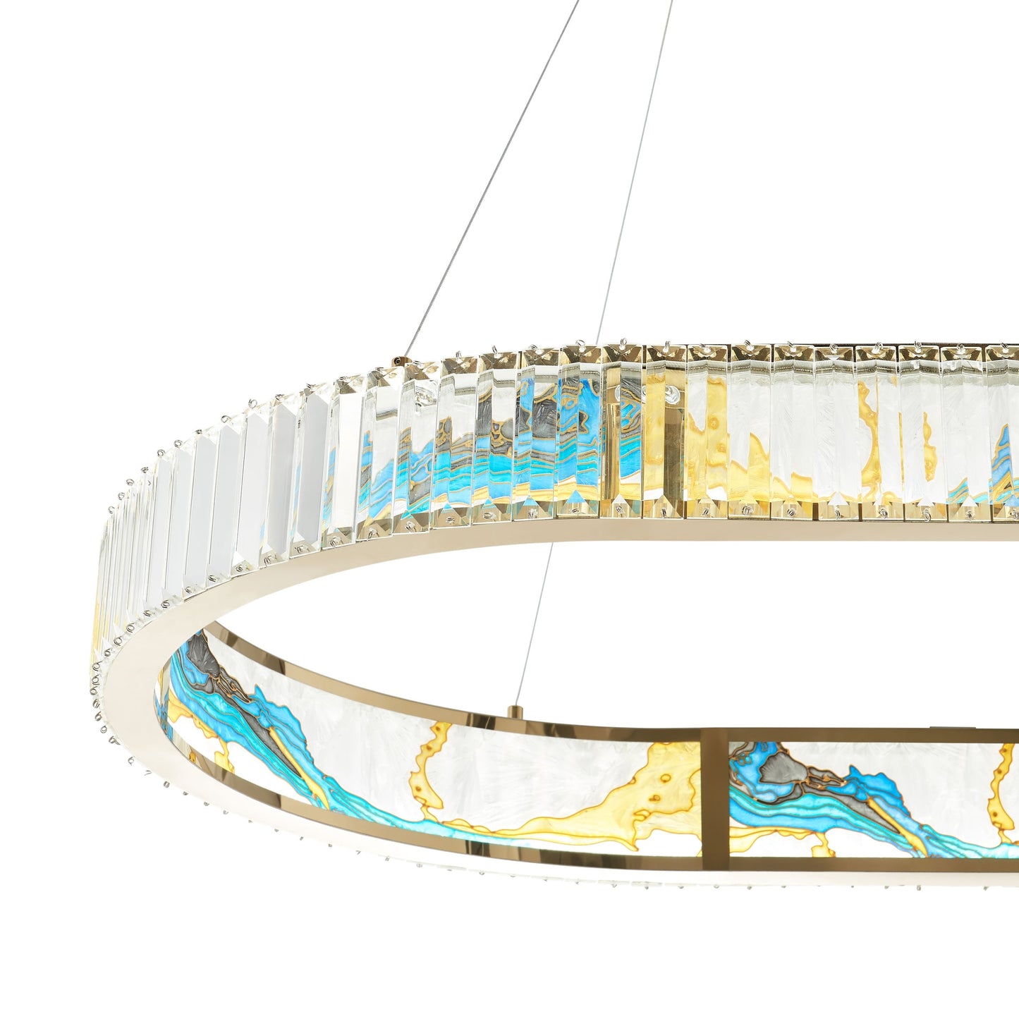 Finesse Decor Boeseman's Radiant 29" Multi-Color Finish 1-Light LED Chandelier