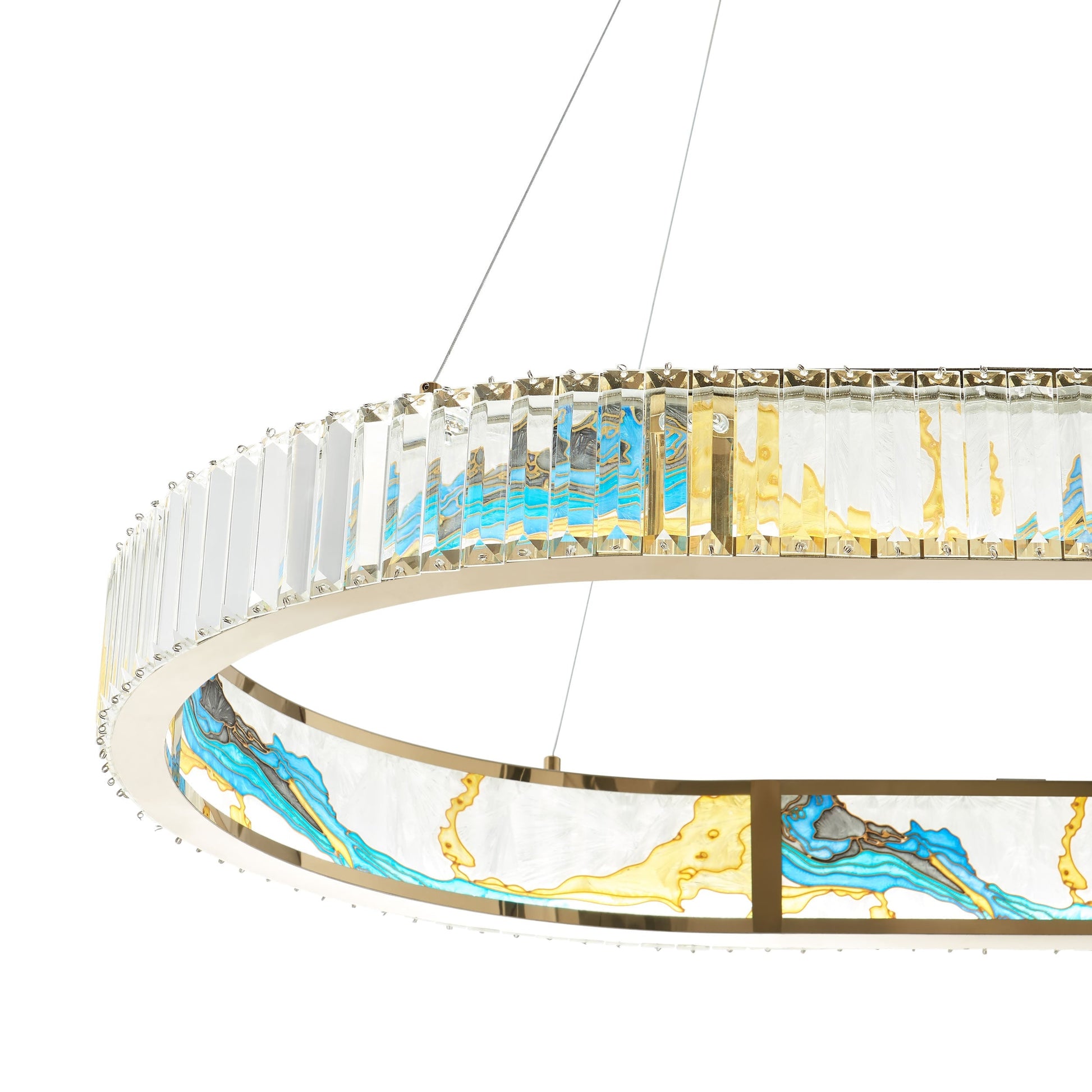 Finesse Decor Boeseman's Radiant 29" Multi-Color Finish 1-Light LED Chandelier
