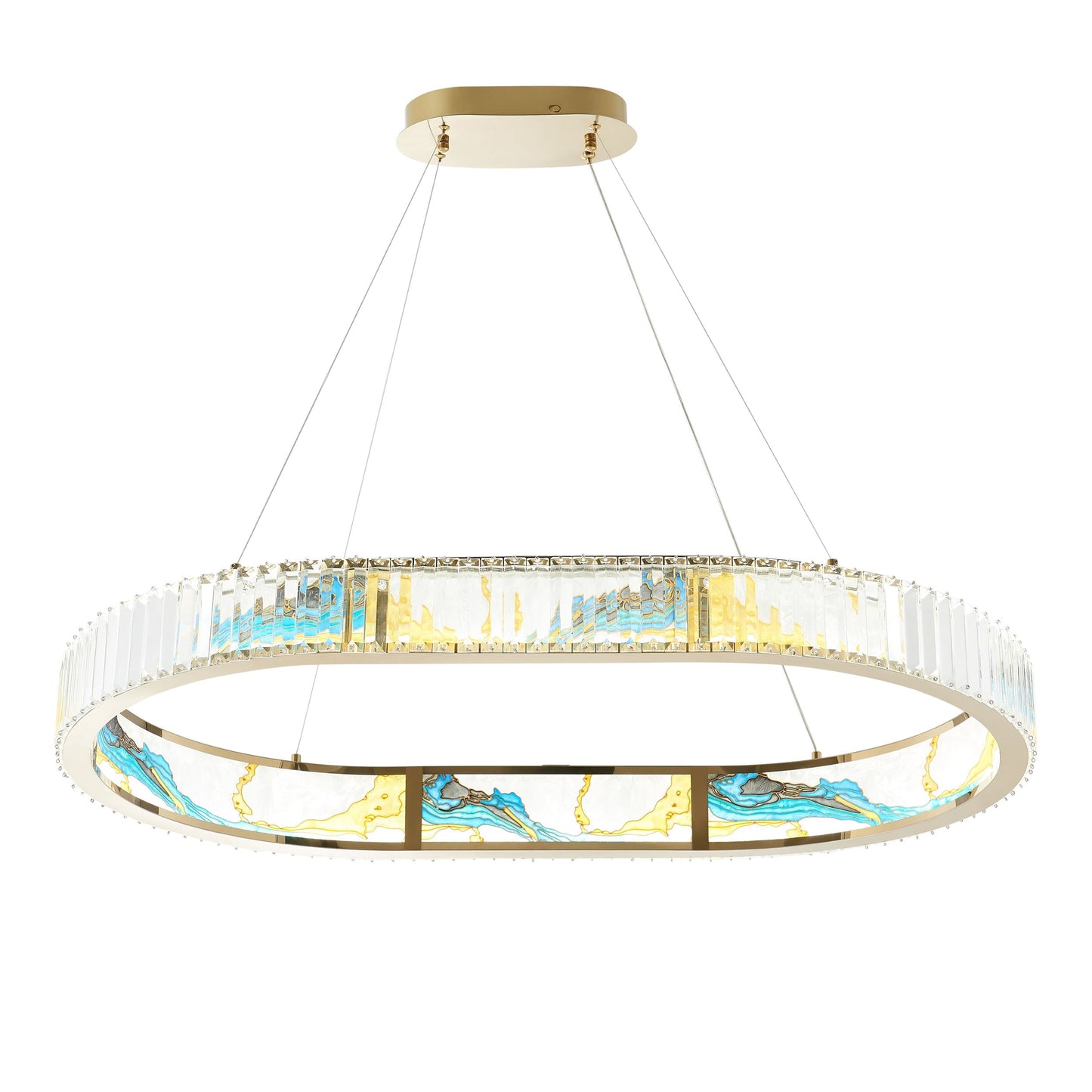 Finesse Decor Boeseman's Radiant 29" Multi-Color Finish 1-Light LED Chandelier