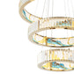 Finesse Decor Boeseman's Radiant 32" Multi-Color Finish 3-Light LED 3-Tier Chandelier