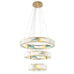 Finesse Decor Boeseman's Radiant 32" Multi-Color Finish 3-Light LED 3-Tier Chandelier