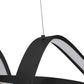 Finesse Decor Bucharest 11" Black Finish 1-Light LED Chandelier