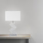 Finesse Decor Chrome Finish 1-Light Crystal Two Tone Paved Table Lamp