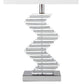 Finesse Decor Chrome Finish 1-Light Crystal Two Tone Paved Table Lamp