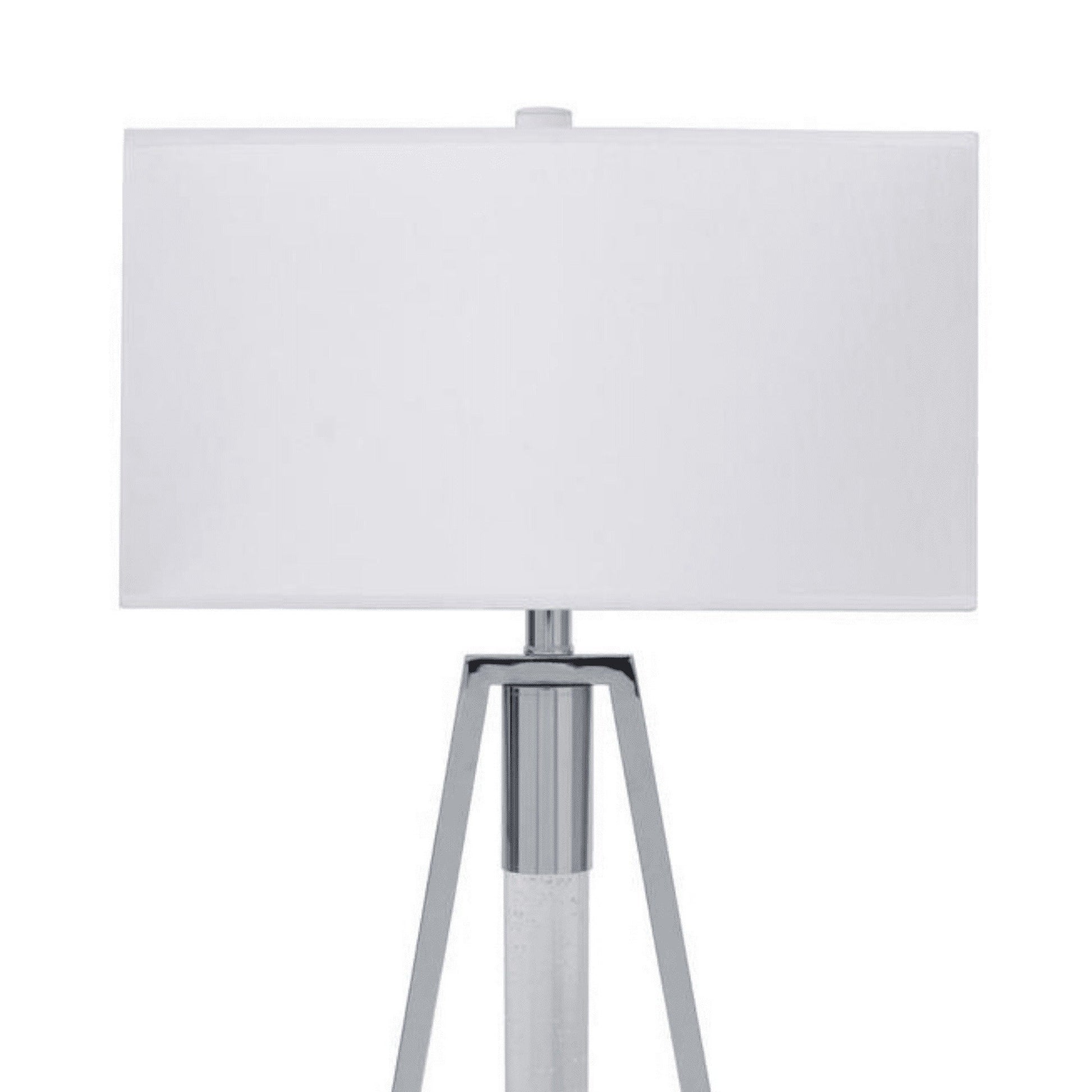 Finesse Decor Chrome Finish 1-Light Table Lamp With Crystal Tube