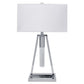 Finesse Decor Chrome Finish 1-Light Table Lamp With Crystal Tube