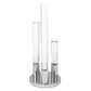 Finesse Decor Chrome Finish 3-Light Acrylic Cylinder Table Lamp