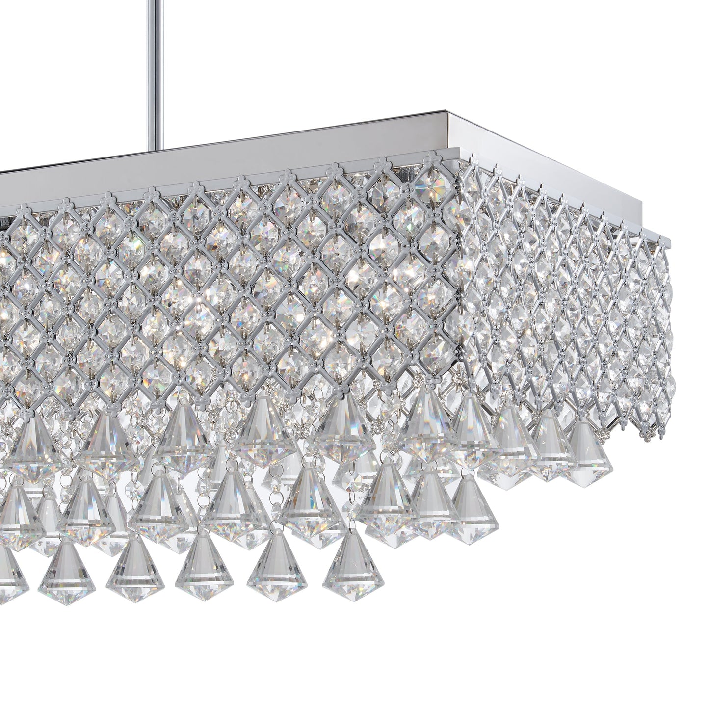 Finesse Decor Cinderella 13" Chrome Finish 12-Light LED Chandelier