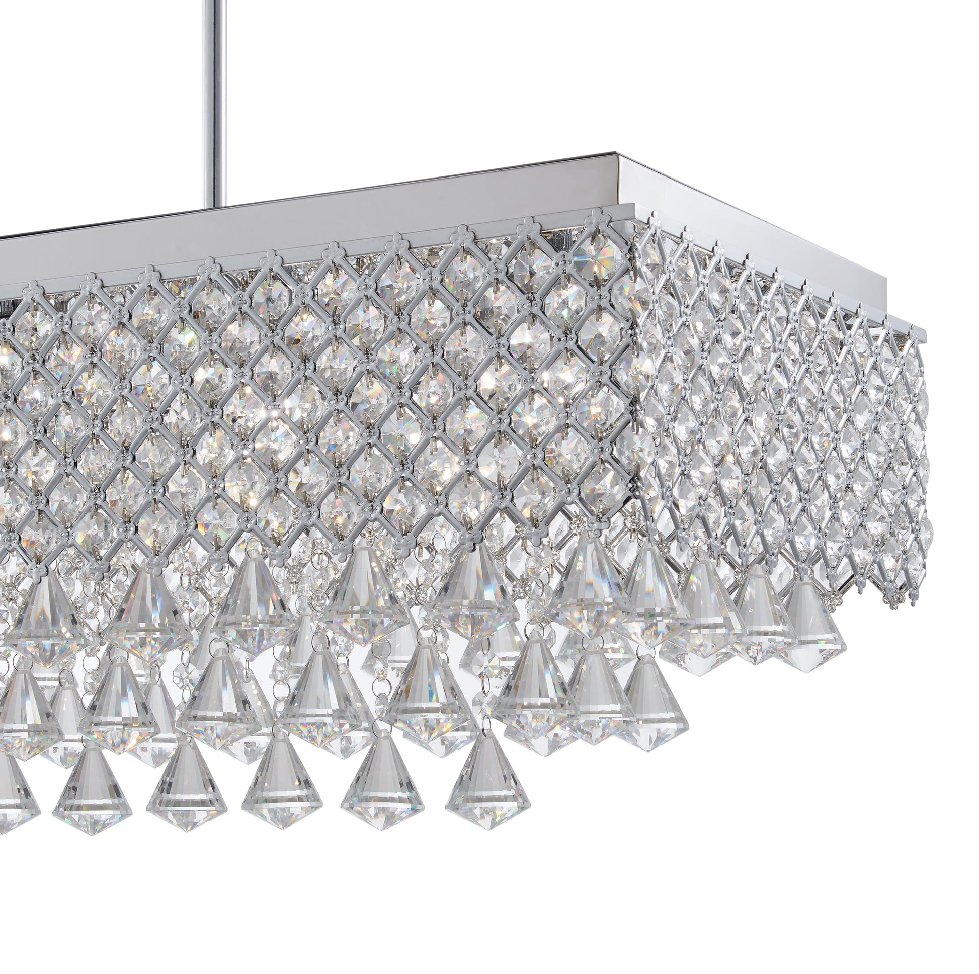 Finesse Decor Cinderella 13" Chrome Finish 12-Light LED Chandelier