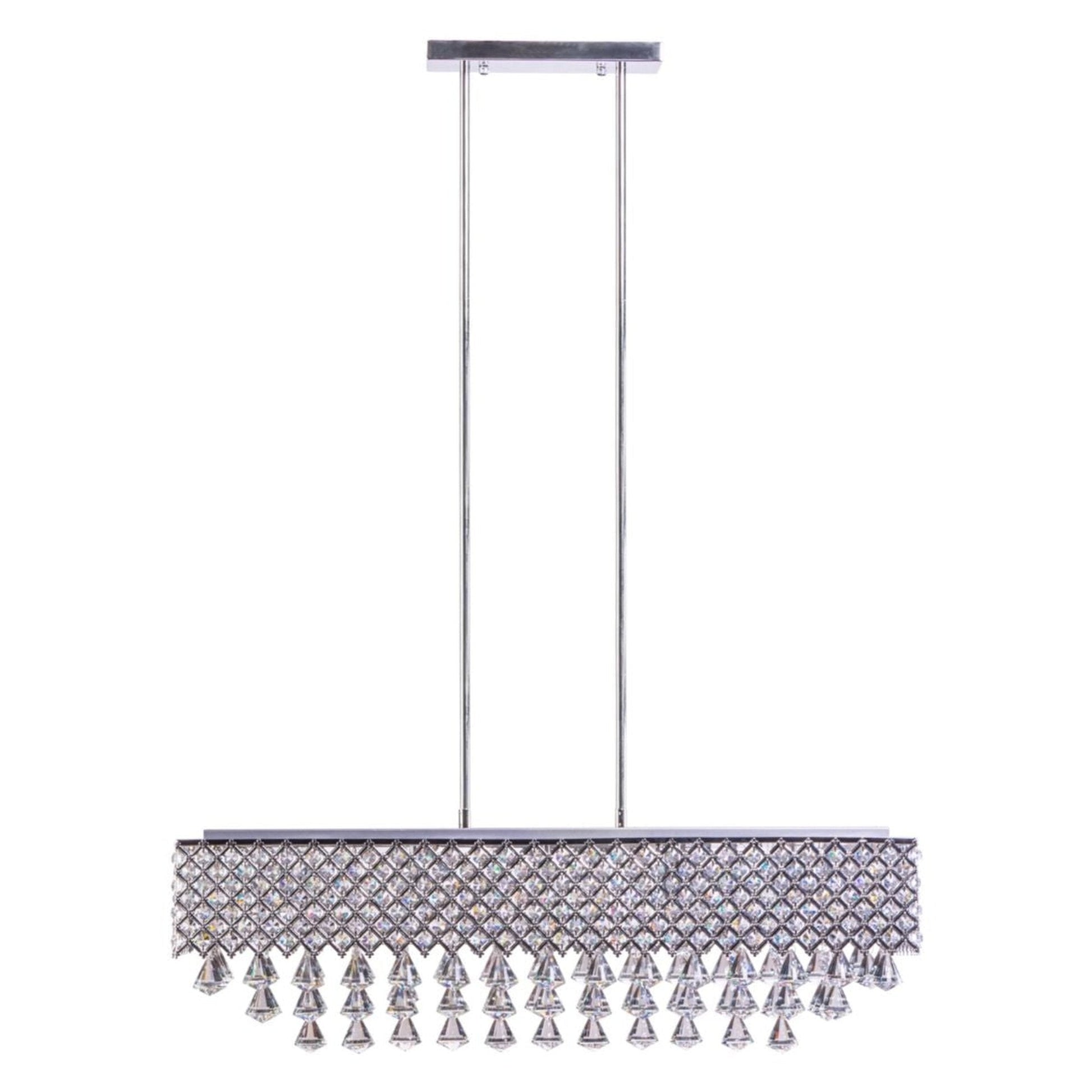 Finesse Decor Cinderella 13" Chrome Finish 12-Light LED Chandelier