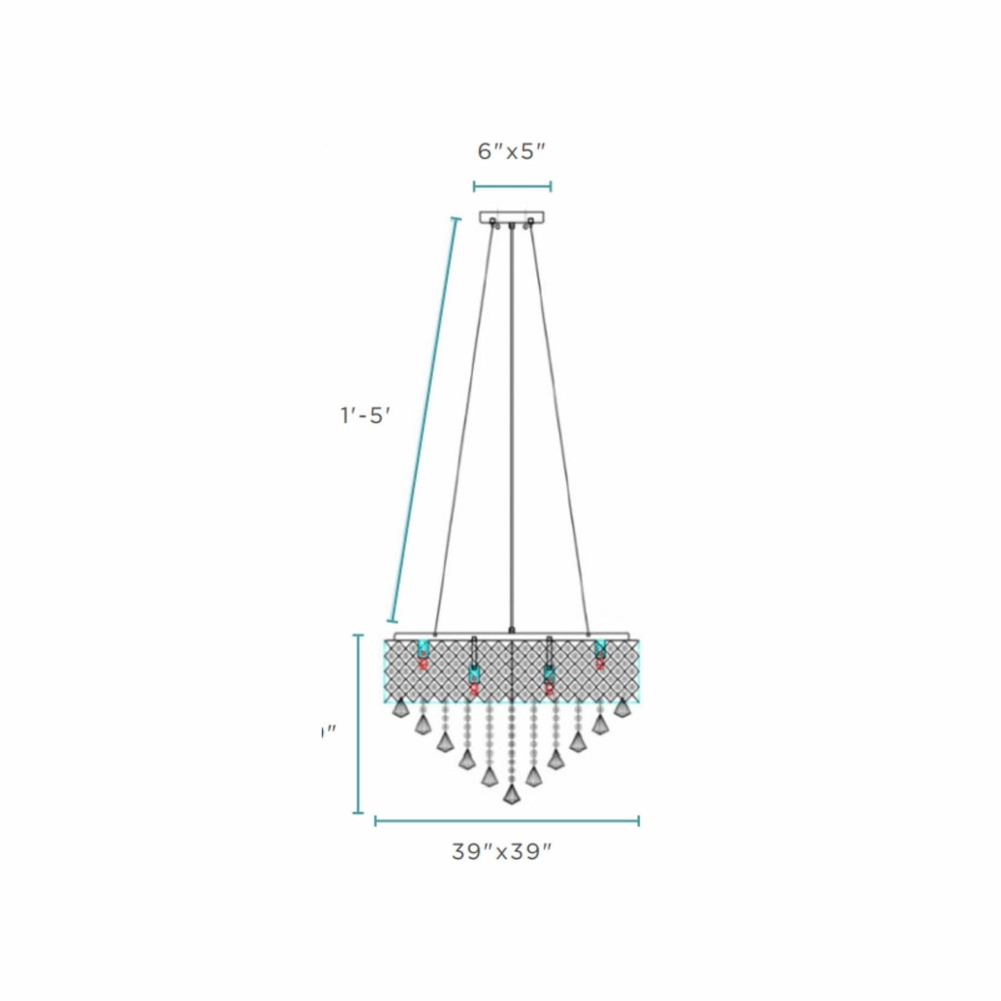 Finesse Decor Cinderella Crystal 39" Chrome Finish 12-Light LED Round Chandelier