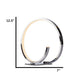 Finesse Decor Circular Design 7" W x 13" H Chrome Finish 1-Light LED Strip Table Lamp
